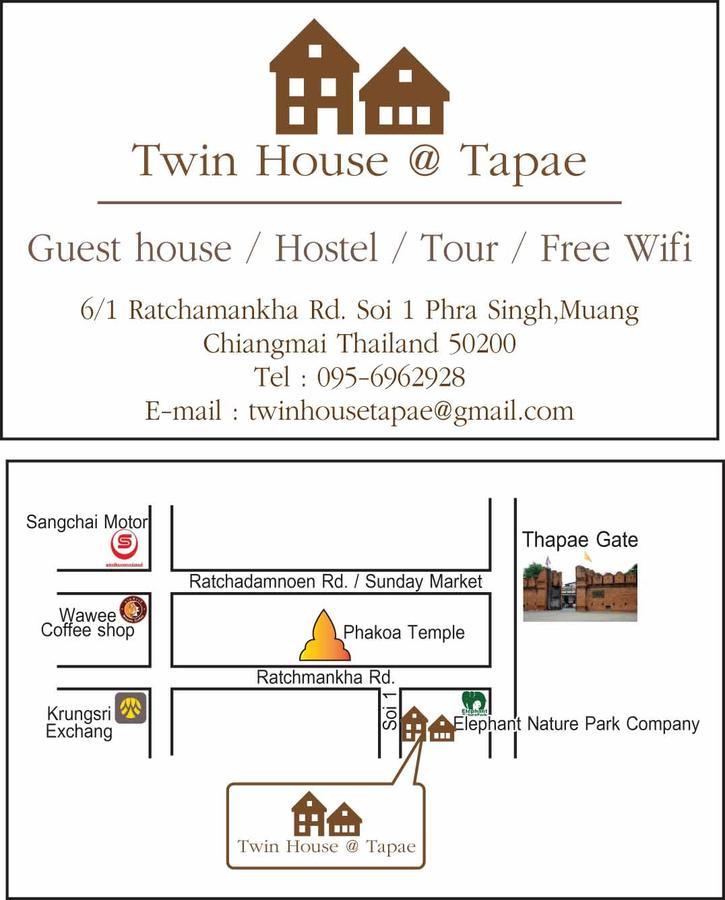 Twin House @ Tapae Hostel Chiang Mai Exterior photo